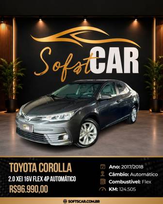 TOYOTA COROLLA 2.0 XEI 16V FLEX 4P AUTOMÁTICO TOYOTA COROLLA 2.0 XEI 16V FLEX 4P AUTOMÁTICO